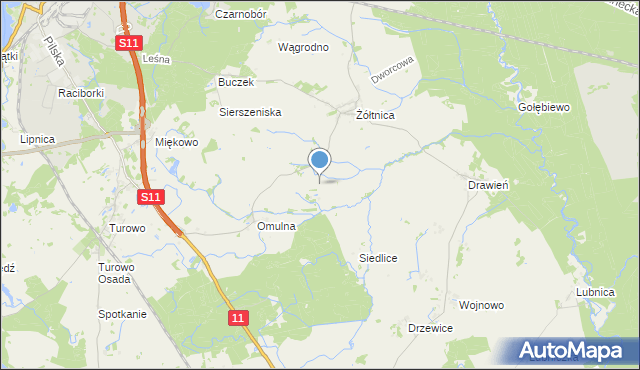 mapa Kolonia Żółtnica, Kolonia Żółtnica na mapie Targeo